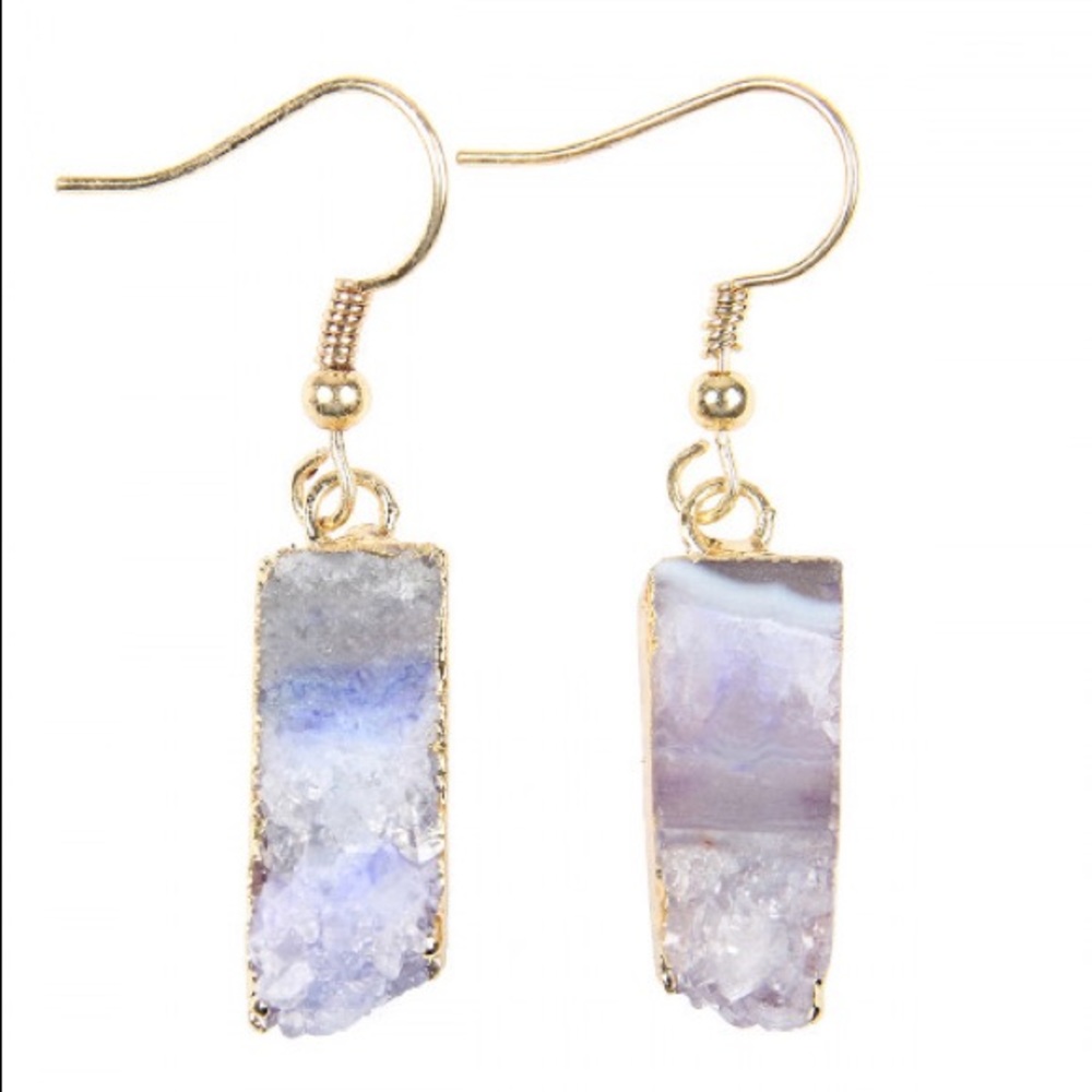 Purple Haze Druzy Earrings